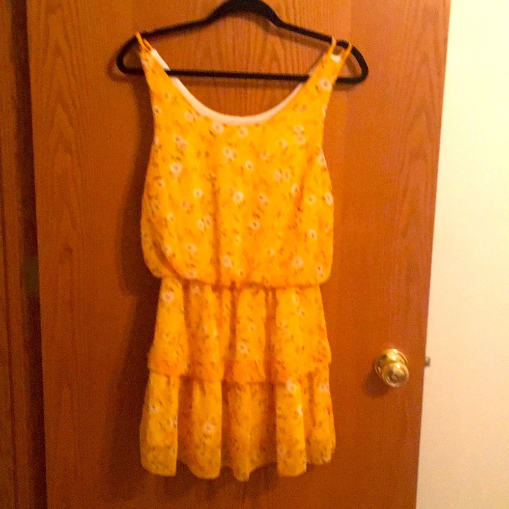 Floral yellow dress